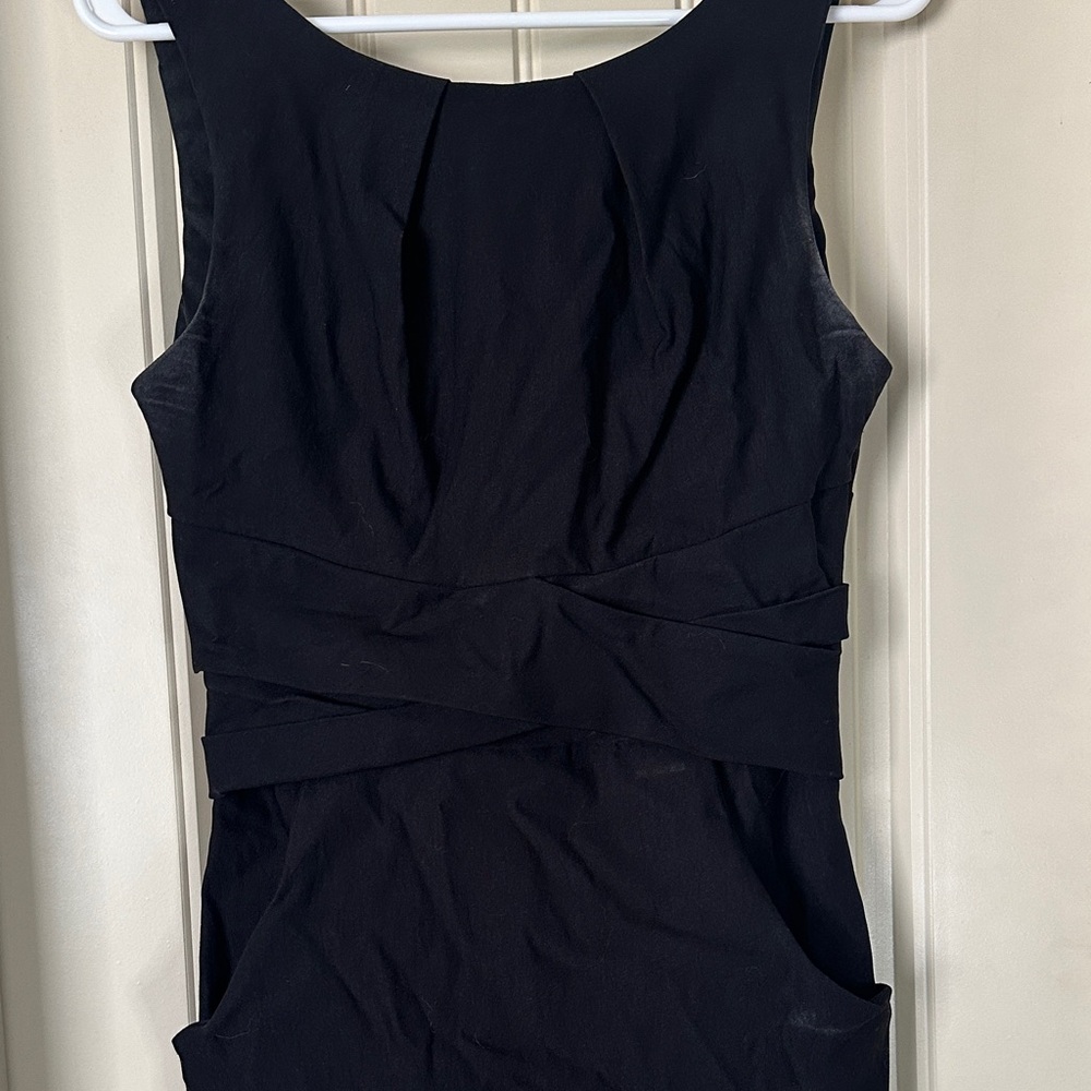Black Bodycon Dress with Pockets